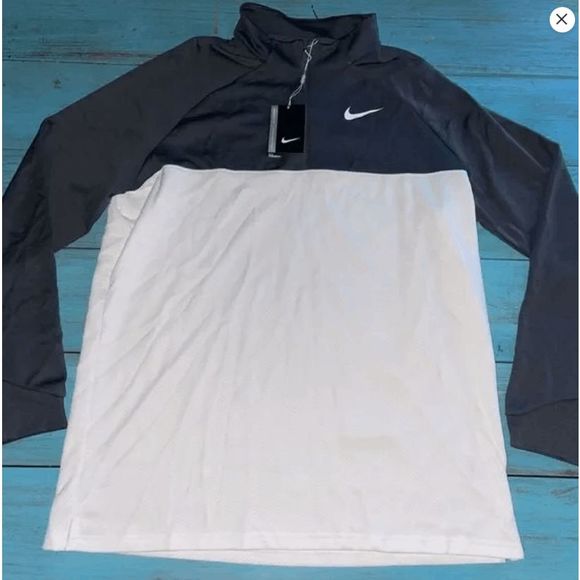 NEW Mens Small NIKE Golf 1/4 Pullover Lightweight Jacket Long Sleeve 888563 021 - Picture 2 of 2